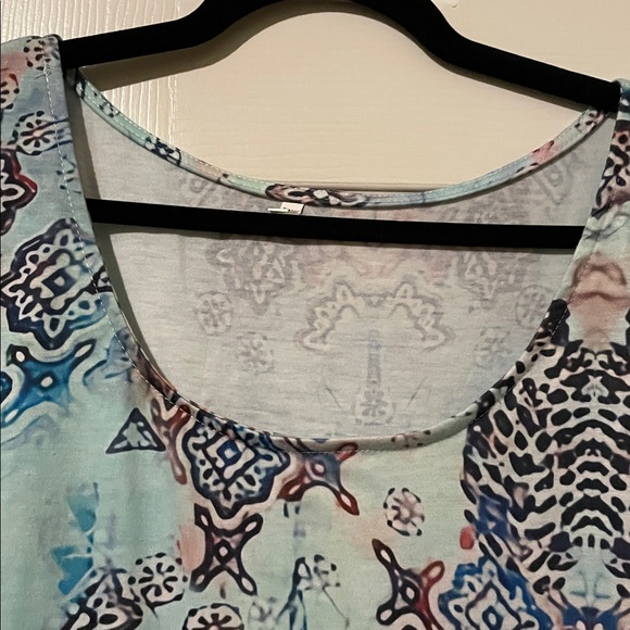 Amazon Blue Multicolor Patterned Midi Dress - Picture 2 of 5